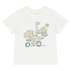 Younger Boys Ivory Dinosaur T-Shirt, 3, hi-res