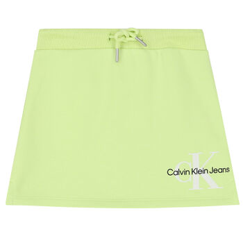 Girls Green Logo Skirt