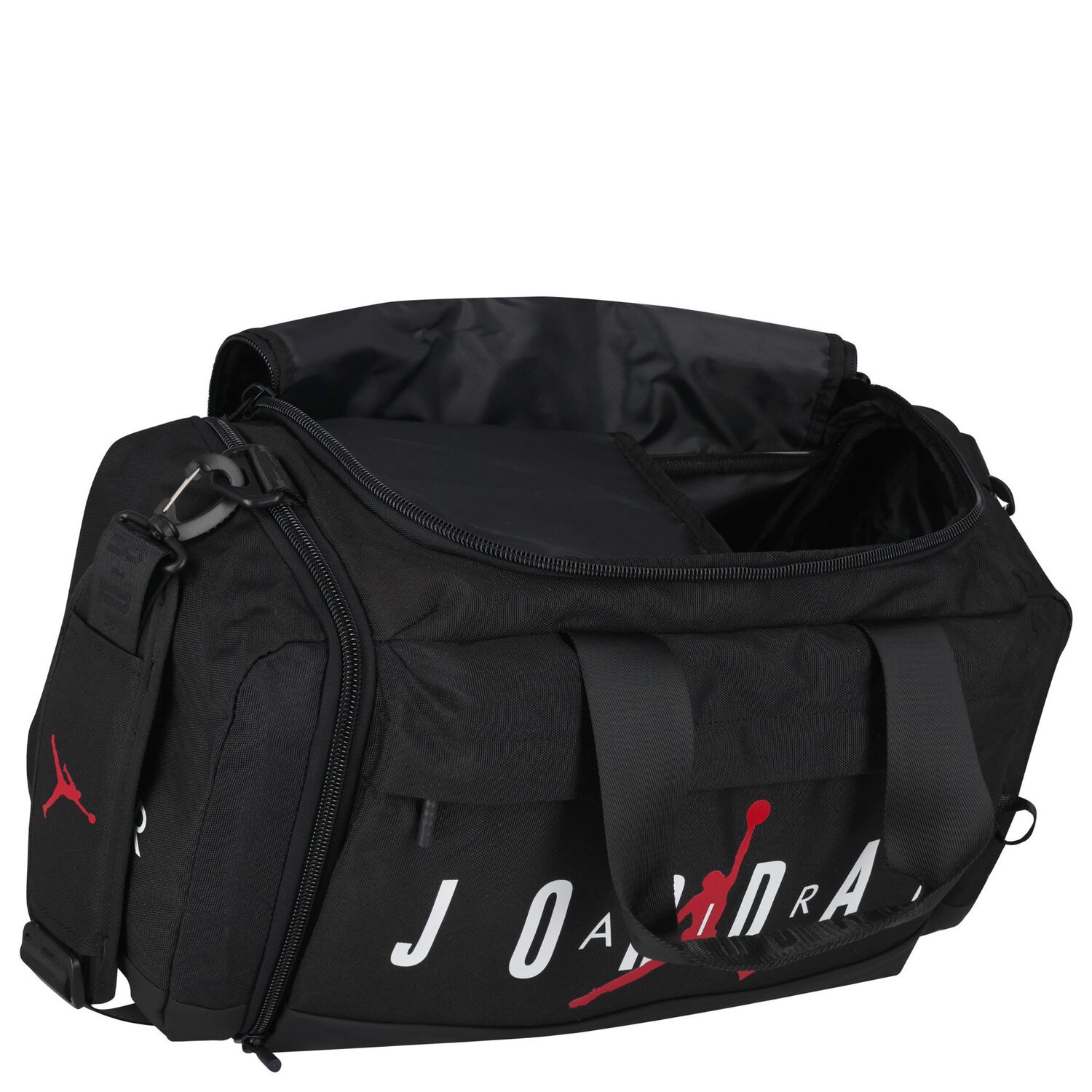 Black Jordan Logo Duffle Bag, 1, hi-res