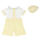 Baby Boys White & Yellow Shorts Set, 1, hi-res