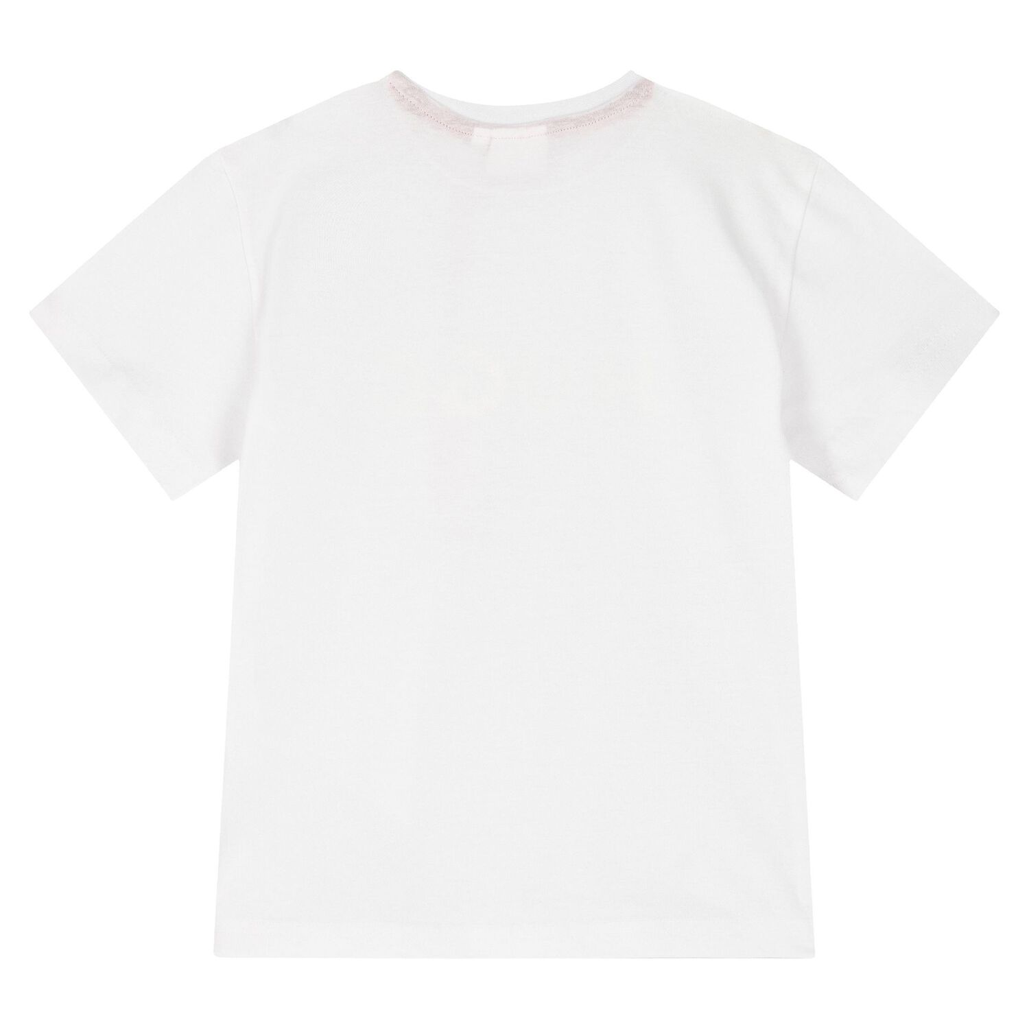 Boys White Cotton Logo T-Shirt, 3, hi-res