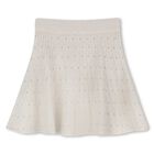 Girls Beige Knitted Skirt, 1, hi-res