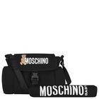 Black Teddy Bear Logo Baby Changing Bag, 1, hi-res