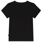 Boys Black Logo T-Shirt, 1, hi-res