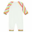 Baby Girls White Velour Romper, 1, hi-res