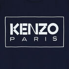 Girls Navy Blue Logo Sweatshirt Dress, 1, hi-res