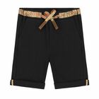 Boys Black Shorts, 2, hi-res