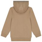 Boys Beige Logo Tracksuit, 2, hi-res