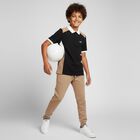 Boys Black Logo Polo Shirt, 1, hi-res