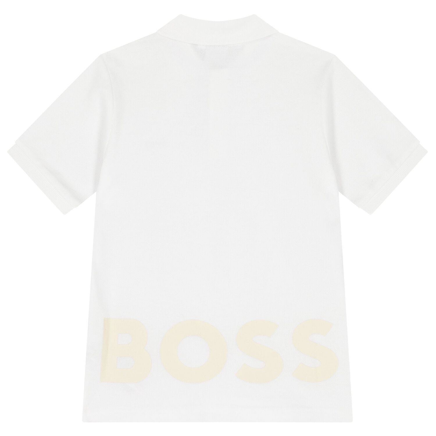 Boys White Logo Polo Shirt, 2, hi-res