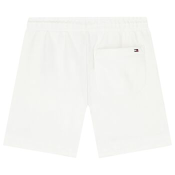 Boys White Logo Shorts