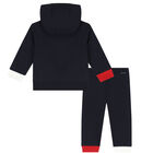 Younger Boys Navy Blue Logo Tracksuit, 1, hi-res