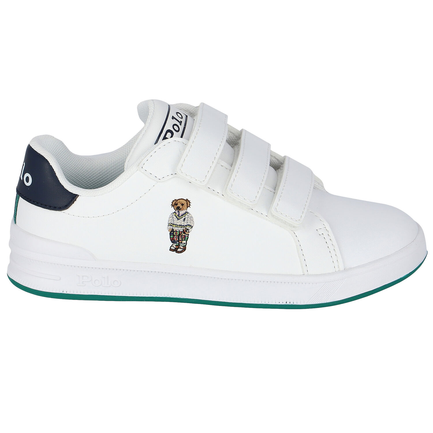 Boys White Logo Trainers, 1, hi-res