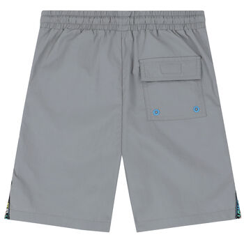 Boys Grey Logo Shorts