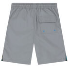 Boys Grey Logo Shorts, 1, hi-res