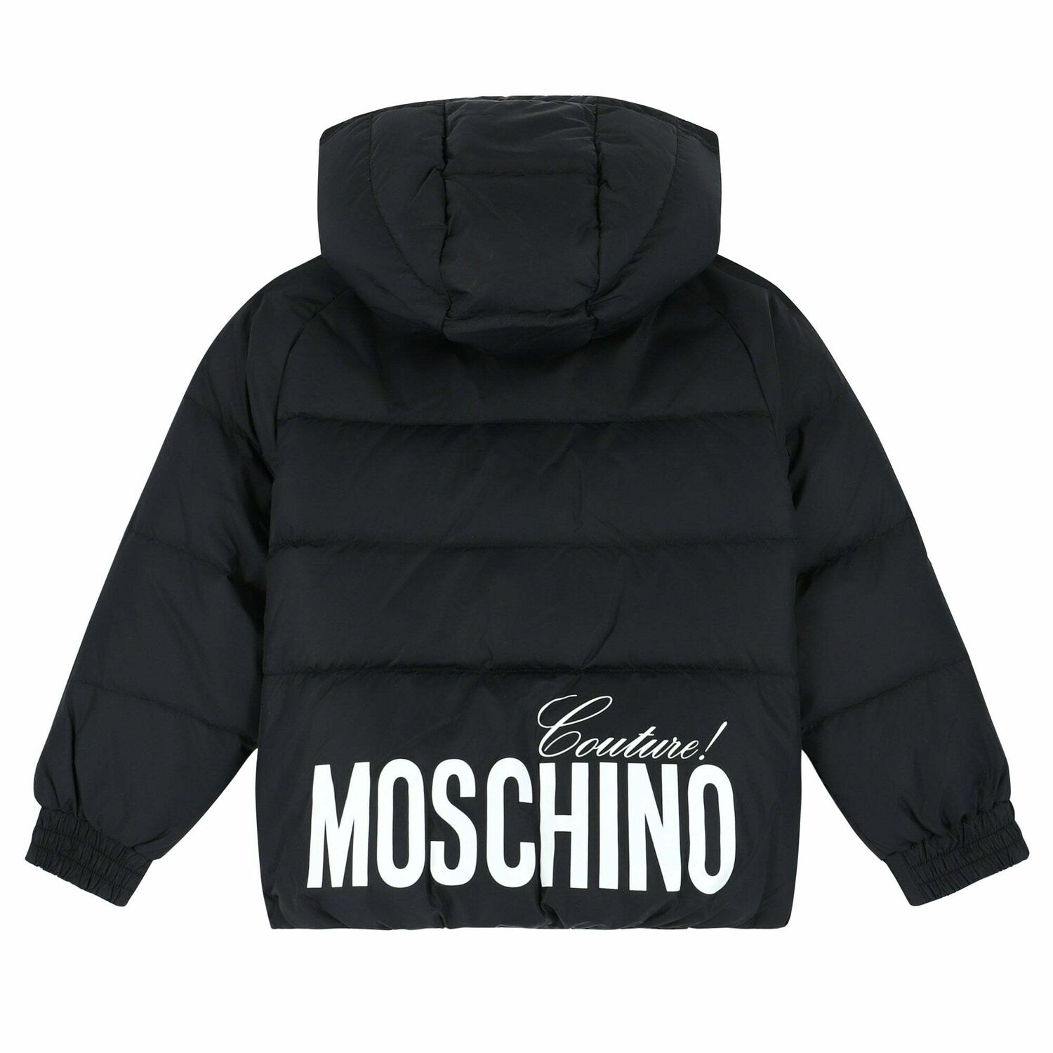 Black Padded Logo Jacket, 1, hi-res