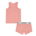 Girls Pink Logo Pyjamas, 1, hi-res