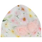 Baby Girls White & Pink Floral Blanket Set , 1, hi-res