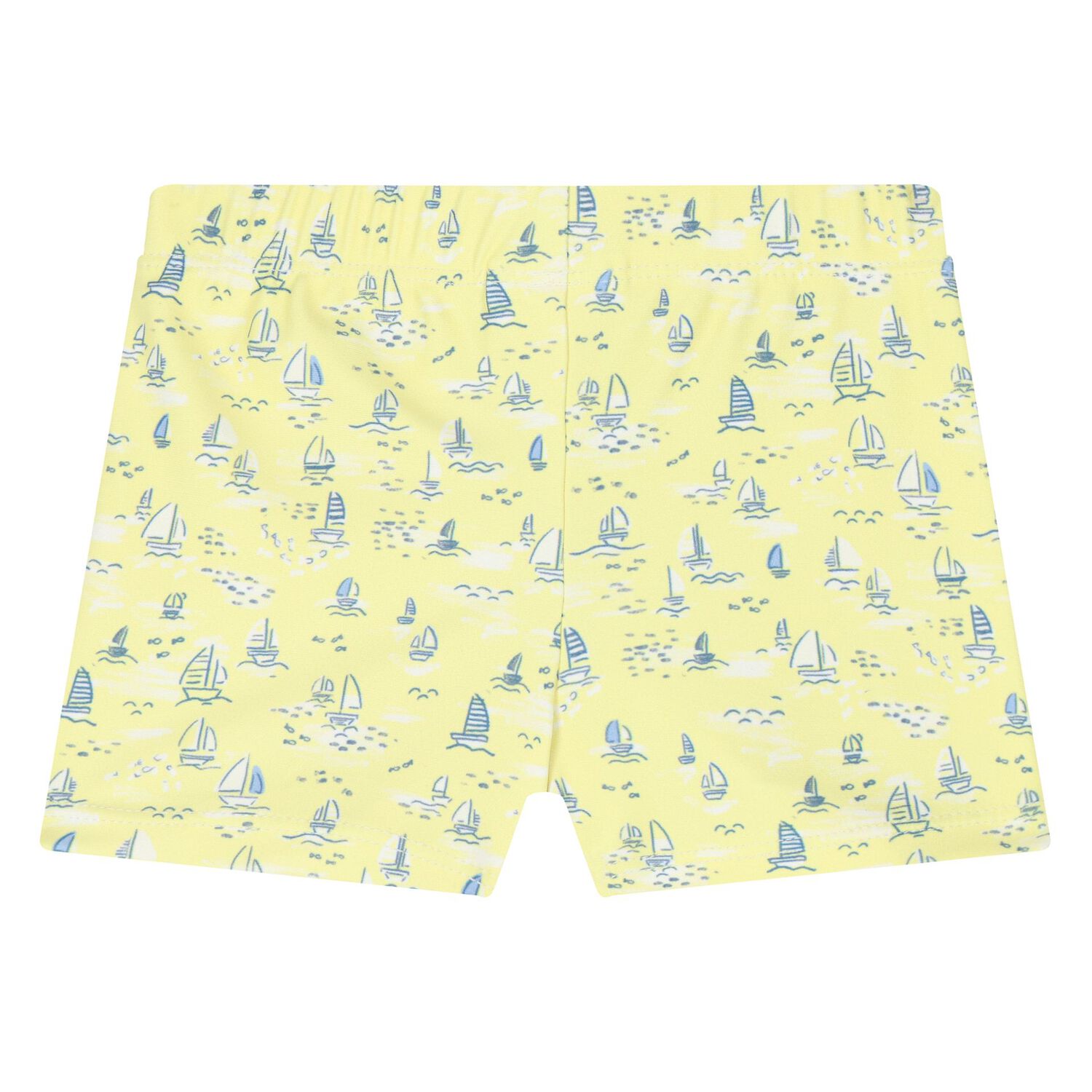Younger Boys White & Yellow Swim Shorts Set, 1, hi-res image number null