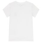 Girls White Teddy Bear T-Shirt, 1, hi-res