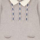 Baby Boys Beige Knitted Romper, 1, hi-res