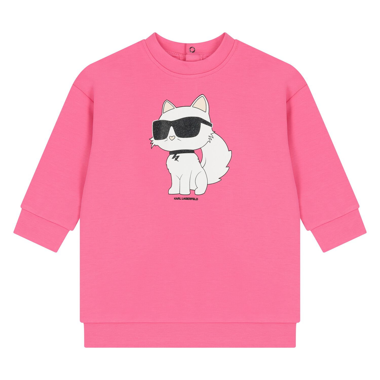 Younger Girls Pink Choupette Dress, 1, hi-res