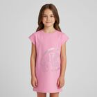 Girls Pink Logo Dress, 1, hi-res