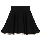 Girls Black Logo Skirt, 1, hi-res