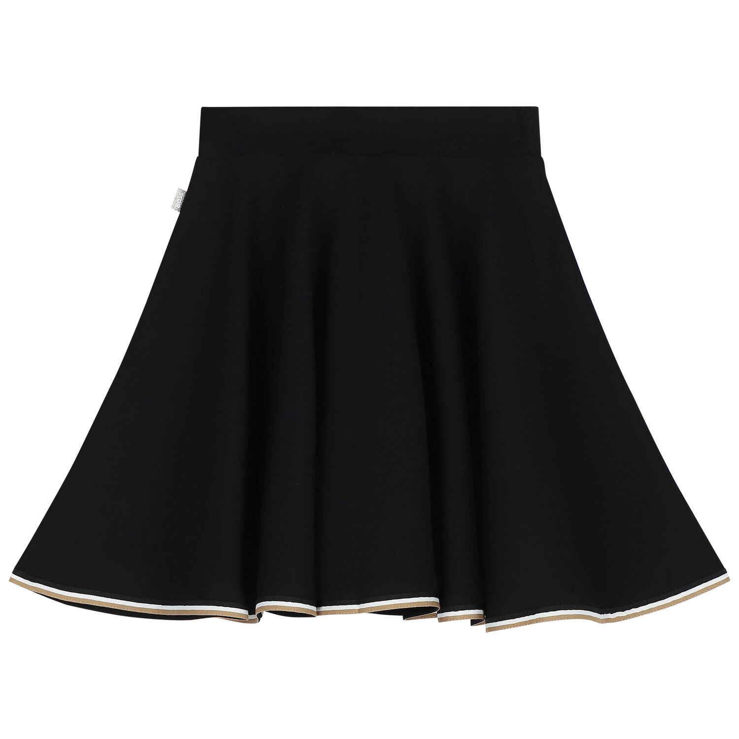 Girls Black Logo Skirt, 1, hi-res