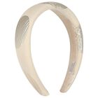Girls Beige & Gold Headband, 1, hi-res