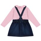 Younger Girls Pink & Blue Logo Skirt Set, 1, hi-res
