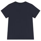 Boys Navy Blue Logo T-Shirt, 1, hi-res