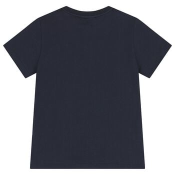 Boys Navy Blue Logo T-Shirt