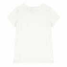 Girls White Logo T-Shirt, 1, hi-res