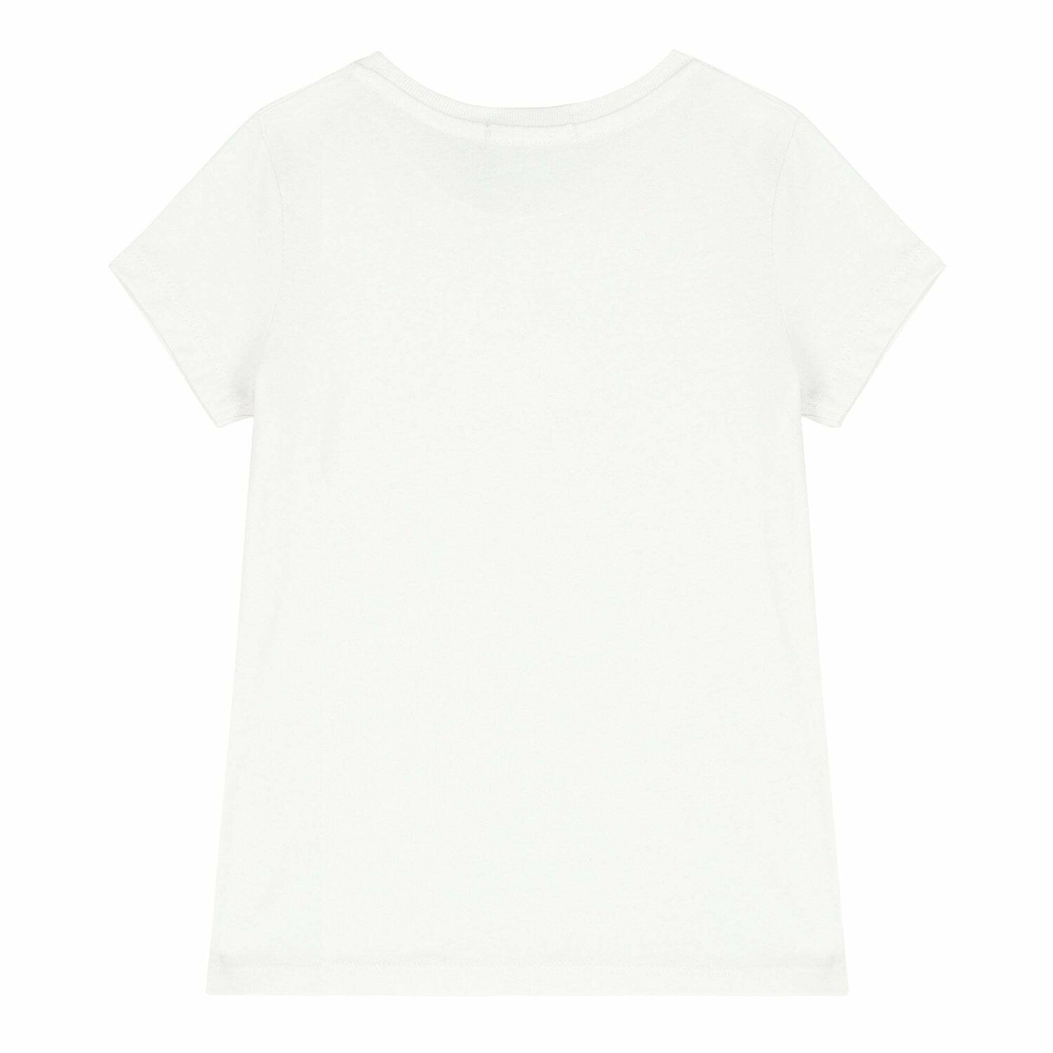 Girls White Logo T-Shirt, 1, hi-res