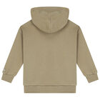 Khaki Green Logo Hooded Top, 1, hi-res