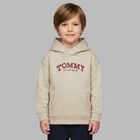 Boys Beige Logo Hooded Top, 1, hi-res