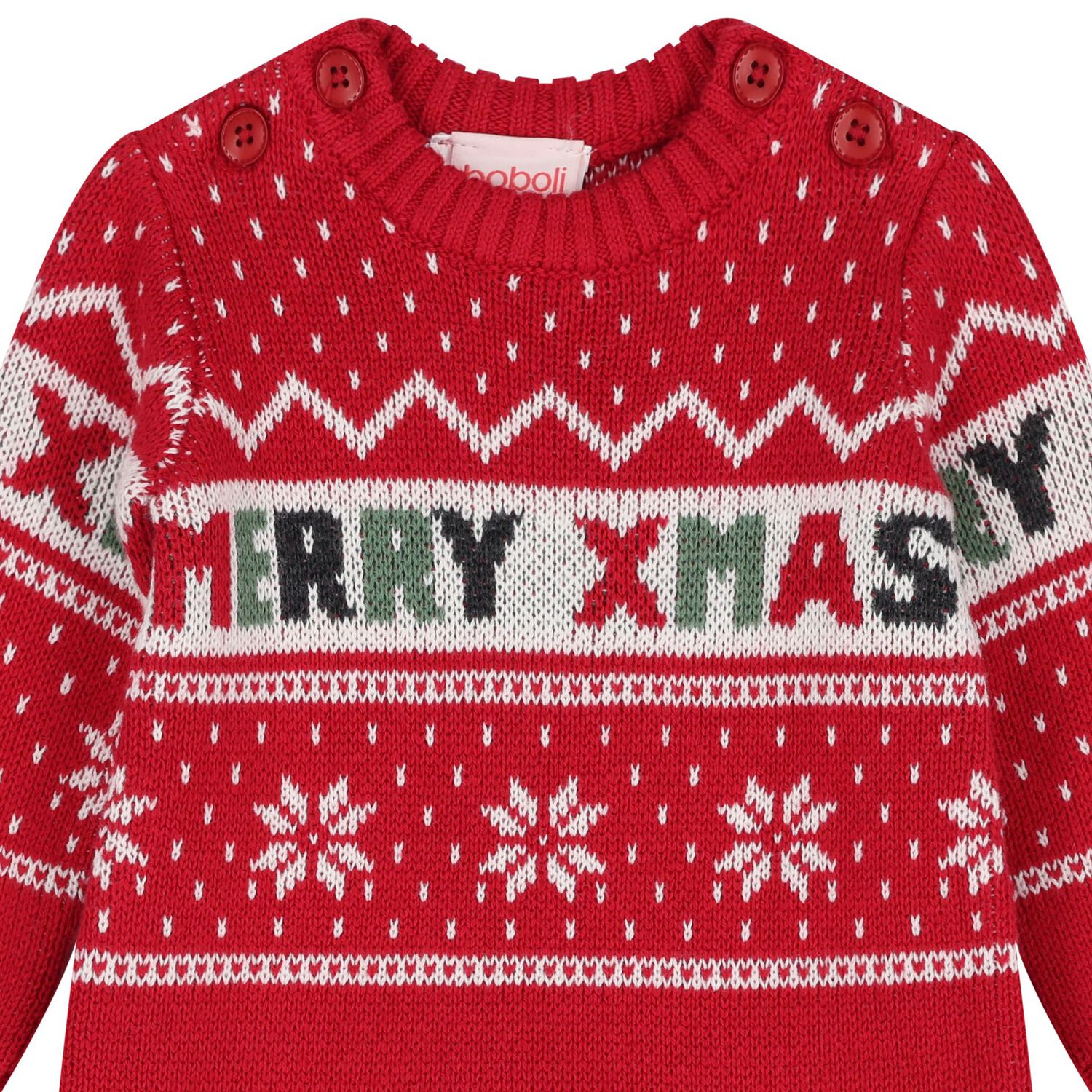 Red Christmas Knitted Baby Romper, 1, hi-res image number null