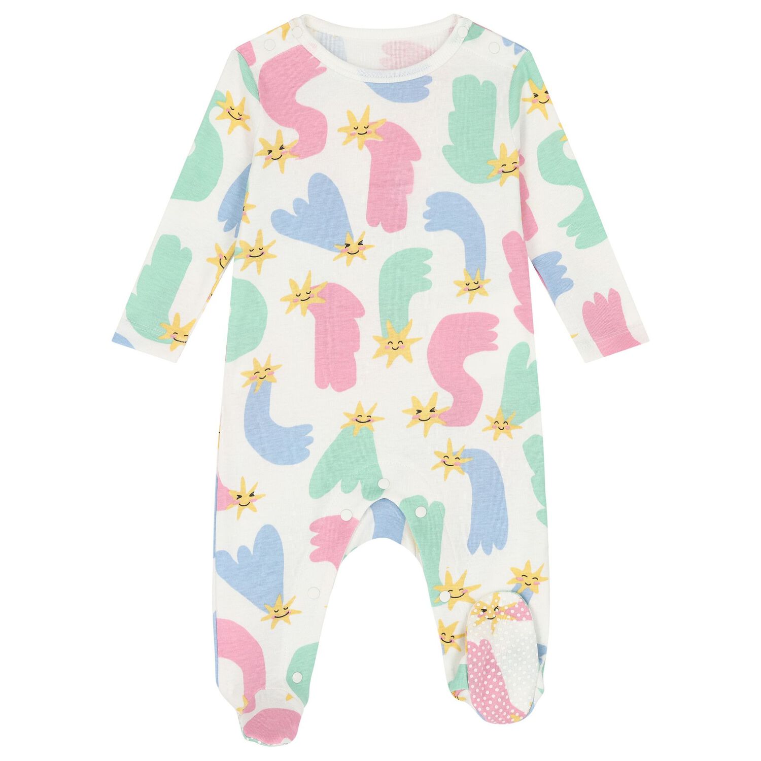Baby Girls Ivory Shooting Stars Babygrows ( 2-Pack ), 1, hi-res image number null