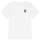 Boys White Teddy Bear Logo T-Shirt, 1, hi-res