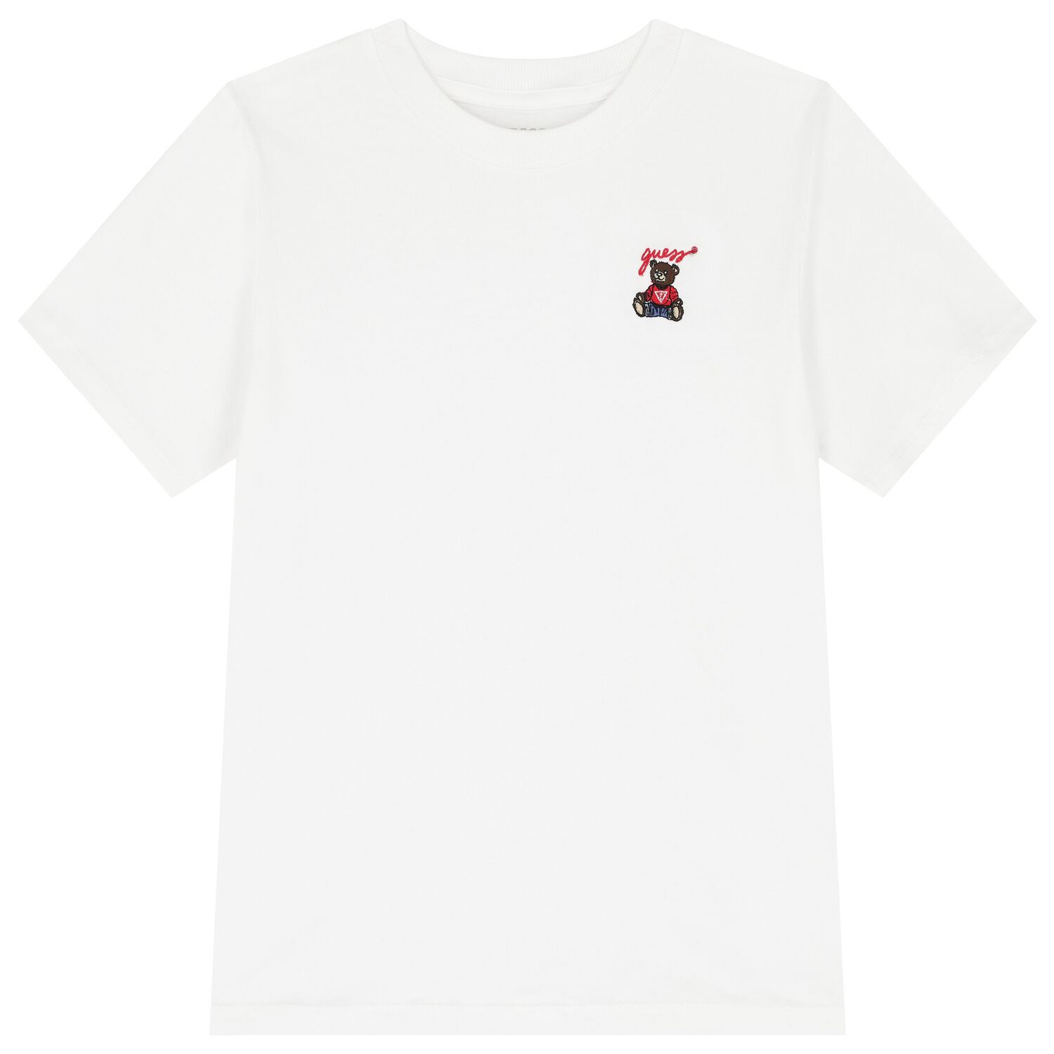 Boys White Teddy Bear Logo T-Shirt, 1, hi-res image number null
