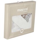 White Teddy Bear & Rabbit Hooded Towel, 1, hi-res