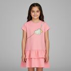 Girls Pink Logo Bag Dress, 3, hi-res
