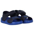 Boys Navy Blue & Blue Sandals, 2, hi-res