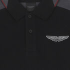 Boys Black Aston Martin Logo Polo Shirt, 1, hi-res