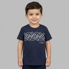 Younger Boys Navy Blue Logo T-Shirt, 2, hi-res