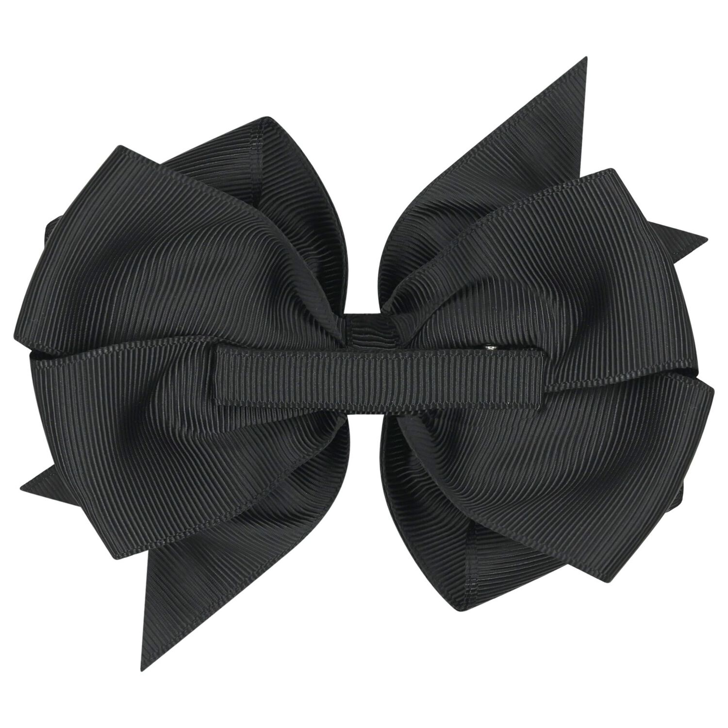Girls Black Bow Hairclip, 1, hi-res