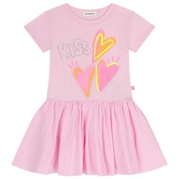 Girls Pink Hearts Dress