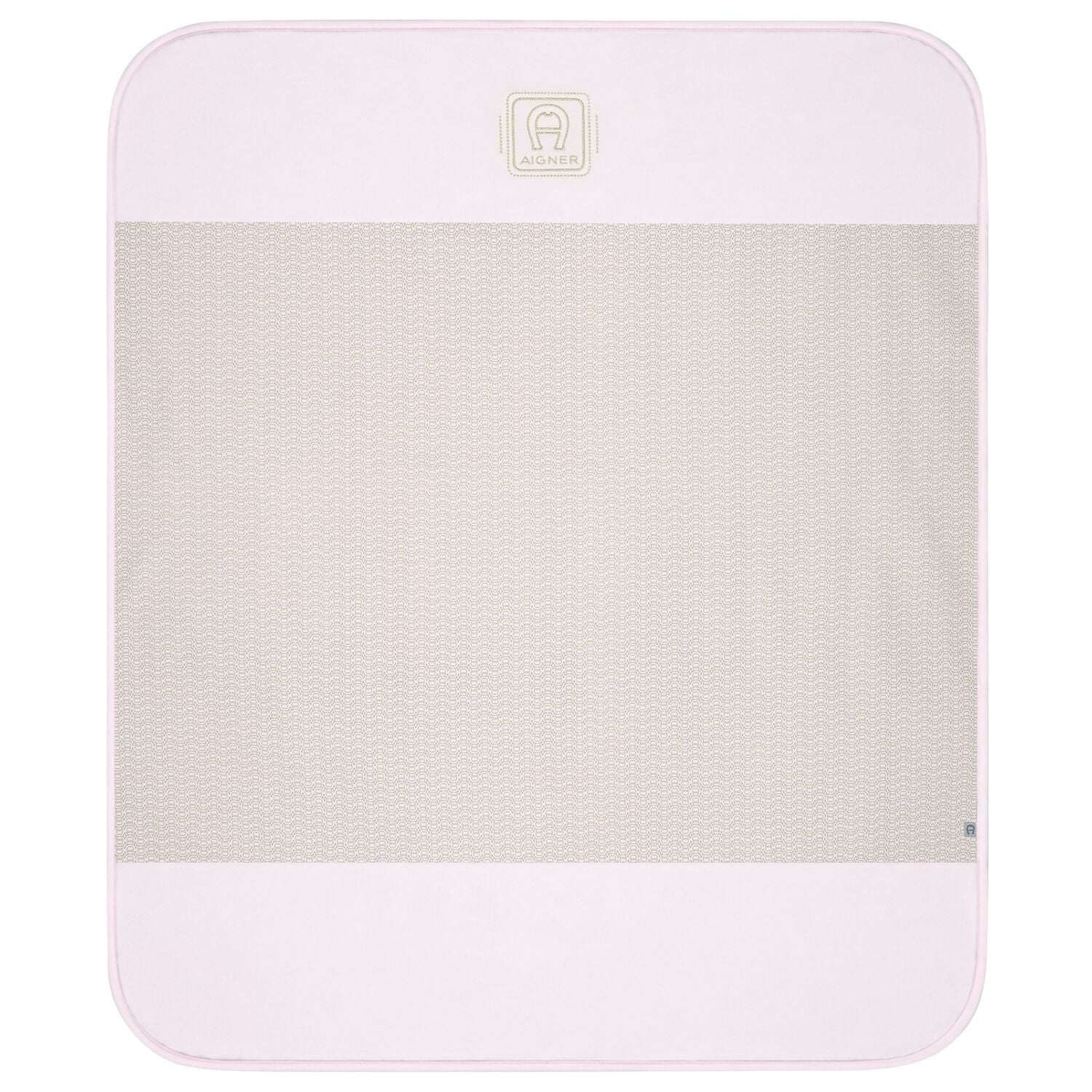 Baby Girls Pink & Gold Logo Blanket, 3, hi-res