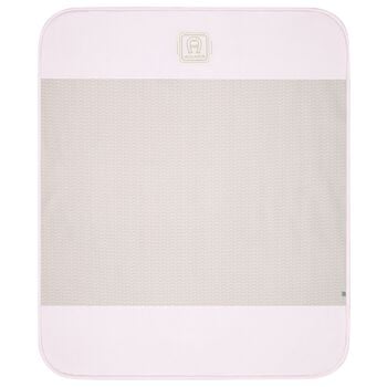 Baby Girls Pink & Gold Logo Blanket